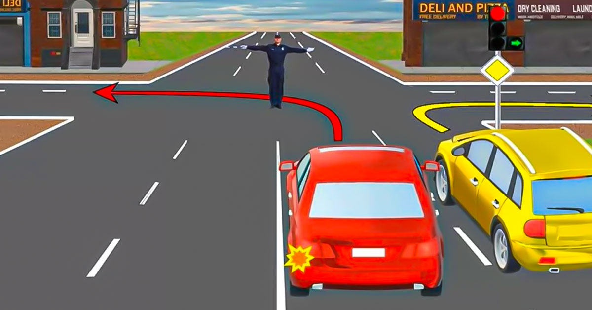 Кто проедет перекресток: задача с регулировщиком