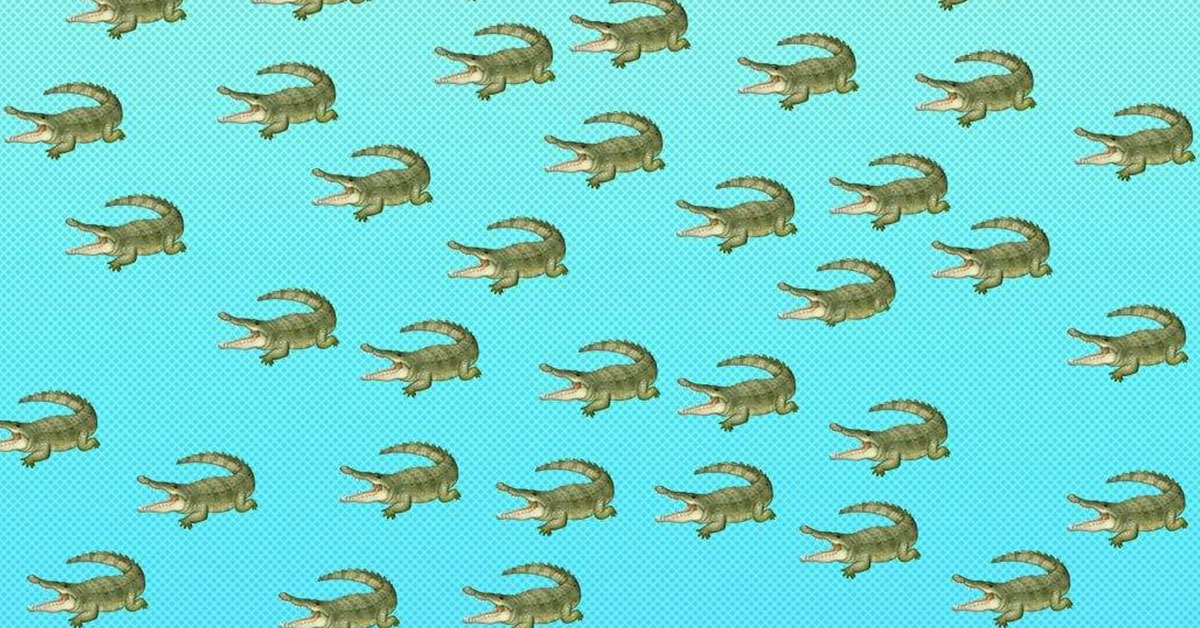 Найти отличающегося крокодила: сложная головоломка