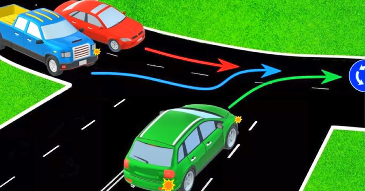 Порядок разъезда на круговом перекрестке